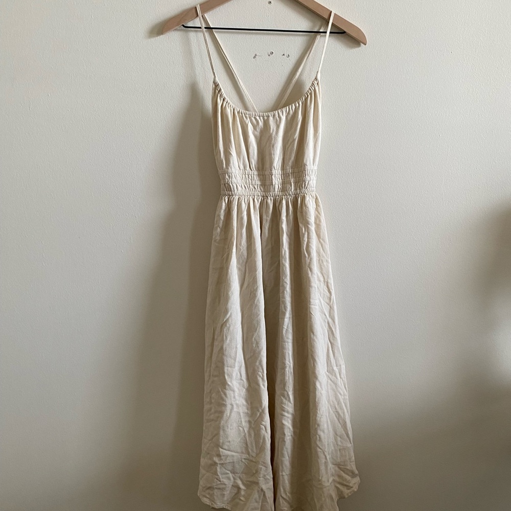 NWT American Eagle Outfitters Cream Sleeveless Sundress